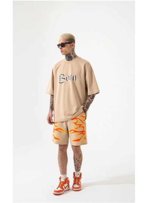 Timo Adams Born Again Oversized Men Set | Gym Clothes for Men Workout Apparel Sets| Pack for Running Football Athletic Exercise Fit for Out T Sports