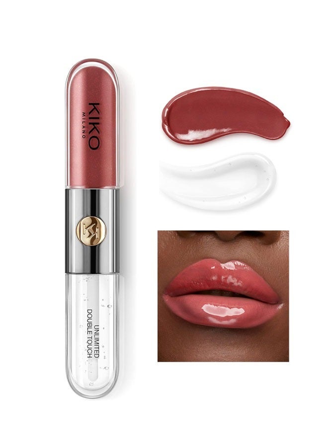 KIKO MILANO Unlimited Double Touch Lipstick Long Lasting Makeup Retention Lips Tint Liquid Lipsticks Waterproof Non-Stick Cup Lipgloss #108 - Image 2