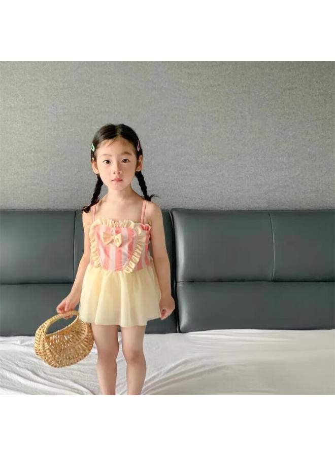 Yuke Girls' Internet-famous Skirt-style Swimsuit, Cute Princess Baby Stylish Swimwear, Fashionable Girls' Beach Vacation Swimwear - Image 4