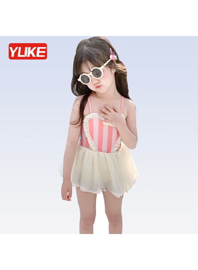 Yuke Girls' Internet-famous Skirt-style Swimsuit, Cute Princess Baby Stylish Swimwear, Fashionable Girls' Beach Vacation Swimwear - Image 1