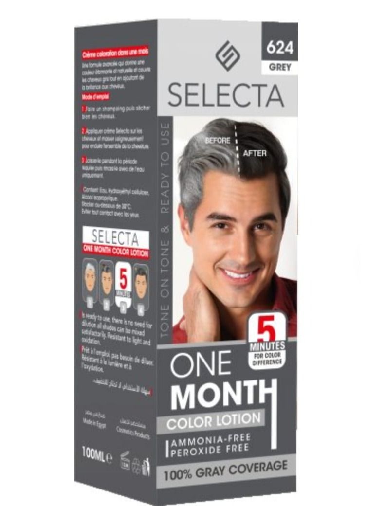 سيليكتا ميلانو فارما رمادي 624 للرجال لاخفاء الشعر الأبيض، 100 مل - Image 3