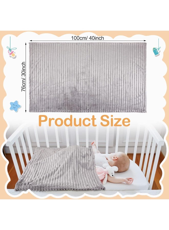 Reginary 8 Pcs Flannel Fuzzy Blankets 30 x 40 Inches Soft Warm and Lightweight Stripes Throw Blankets Fluffy Plush Microfiber Blanket for Couch Bed Sofa Chair Outdoor All Seasons, 8 Colors - Image 2