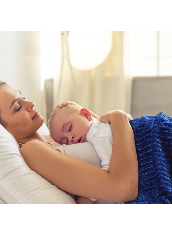 Reginary 8 Pcs Flannel Fuzzy Blankets 30 x 40 Inches Soft Warm and Lightweight Stripes Throw Blankets Fluffy Plush Microfiber Blanket for Couch Bed Sofa Chair Outdoor All Seasons, 8 Colors - Image 4