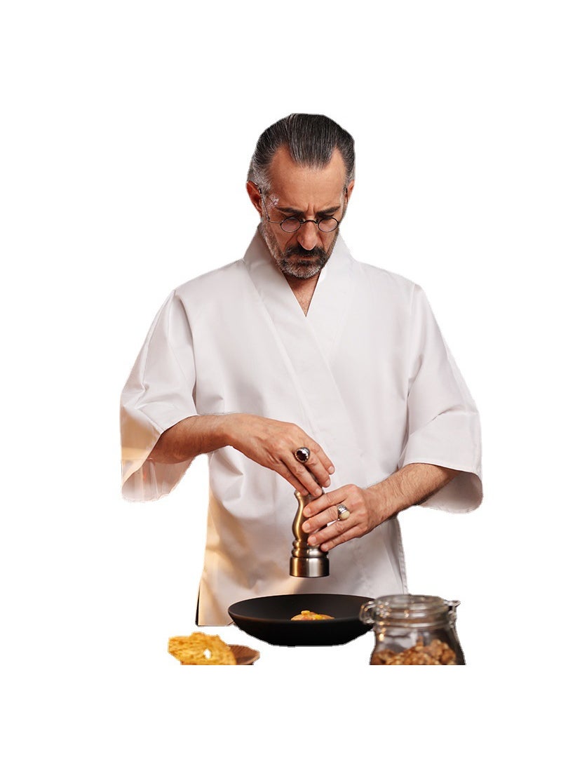 Generic Japanese Chef Uniform Sushi Waitstaff Kimono White  - Image 5