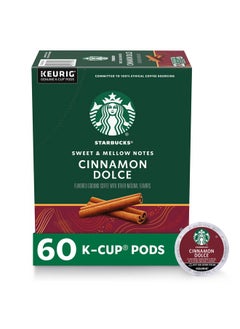 Starbucks Starbucks K-Cup Coffee Pods, Cinnamon Dolce Flavored Coffee for Keurig Brewers, Naturally Flavored, 100% Arabica, 6 boxes (60 pods total)  - Image 1
