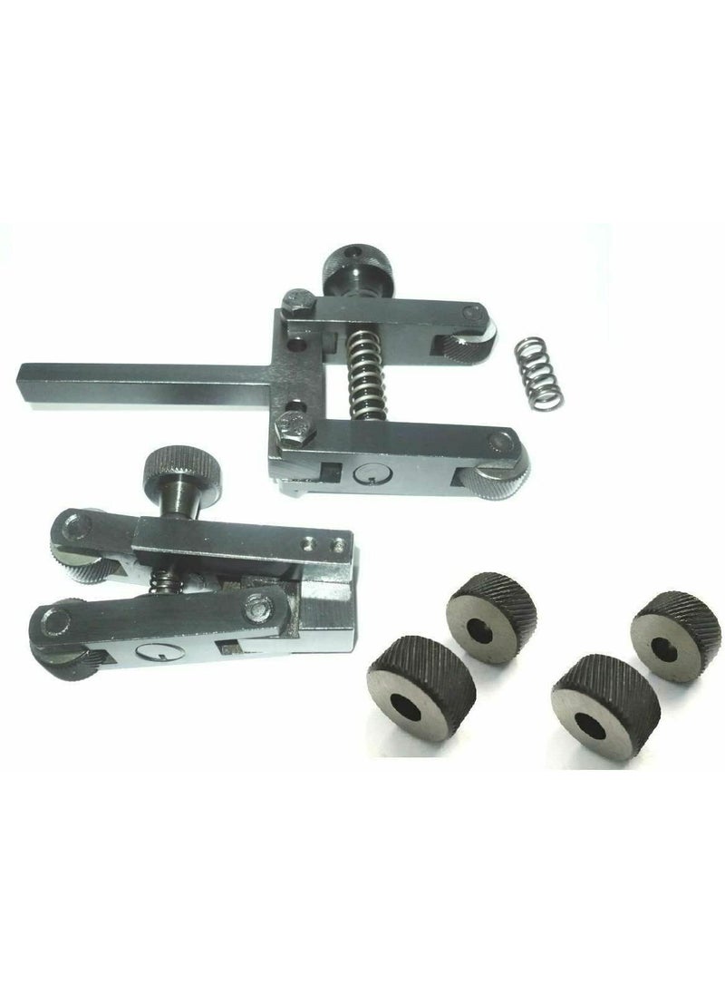 Generic Set 2 Pcs Quality Knurling Tools for Lathes Metalworking 4 Spare Knurls  - Image 1