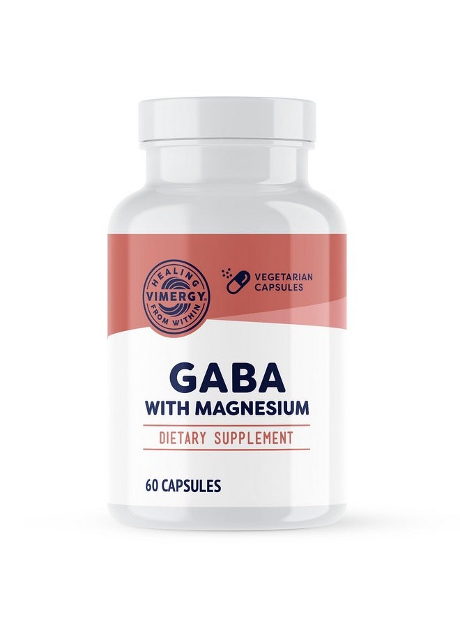 Vimergy Vimergy GABA with Magnesium - Supports Nervous System Function - Promotes Relaxation - Kosher, Vegan & Gluten-Free - 60 Capsules  - Image 1