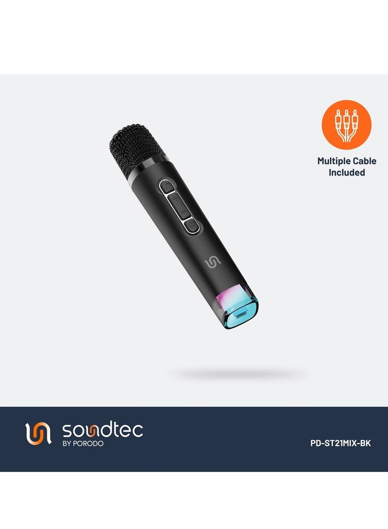 بورودو مكبر صوت متعدد المنصات من Porodo Soundtec Audiolink - أسود  - Image 2