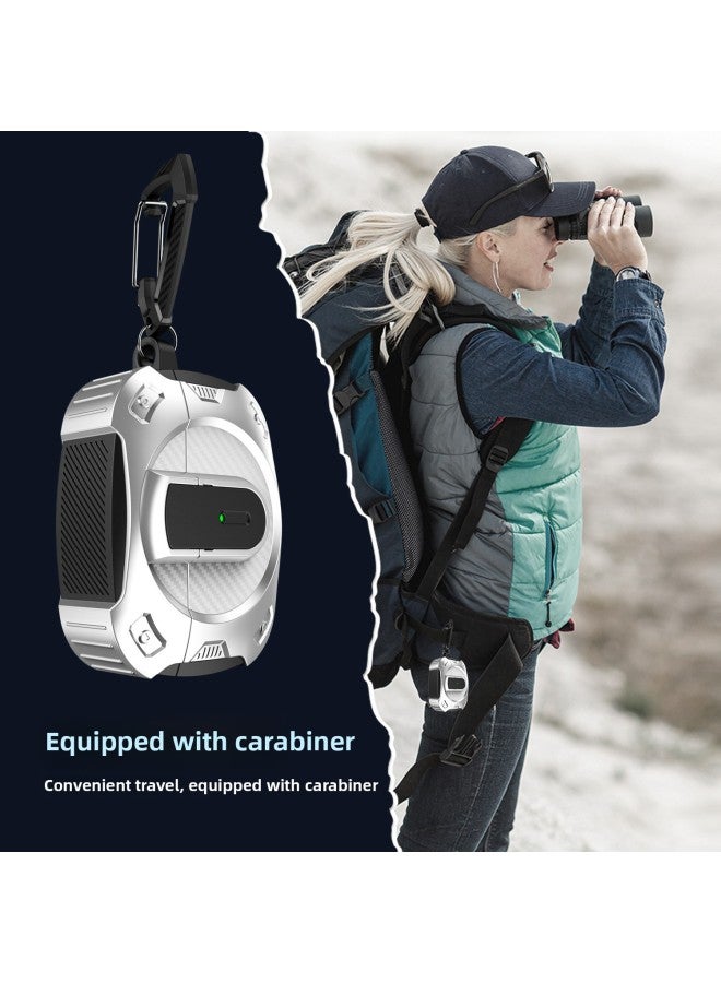 Loquat Suitable For Airpodspro Second Generation For AppleHeadset Protective Case Simple Mecha With Switch Wireless Charging Third Generation Drop-proof-Color:black And White-Model:airpods 1/2 Generation  - Image 5