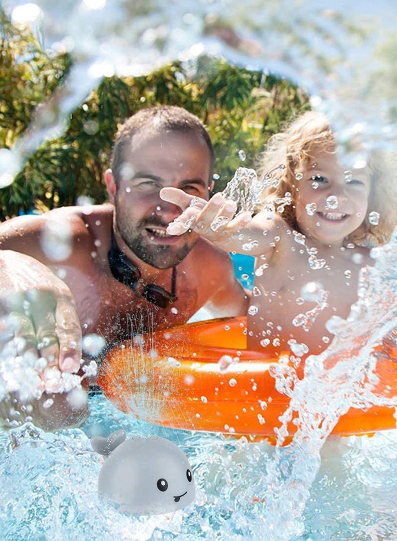 SOLARAE Baby Bath Toys, Light Up Bath Toys with LED Light, Sprinkler Bathtub Toys for Toddlers Infant Kids Boys Girls, Whale Spray Water Bath Toy, Bathtub Shower Pool Bathroom Toy for Baby - Image 2