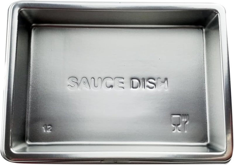 LoveDeal 100 عبوة أطباق صلصة الصويا البلاستيكية المستطيلة أطباق صلصة قابلة للتصرف لتغميس صلصة السوشي الساخنة مجموعة أطباق تقديم الصلصة أطباق التوابل لأطباق المقبلات للشواء والسلطة فضي - Image 5