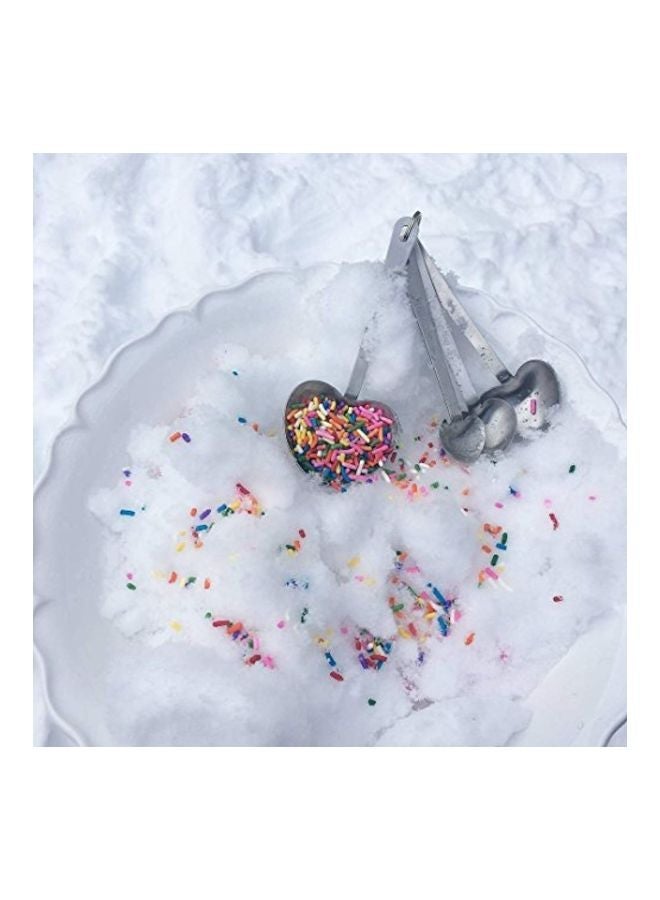 NIBEMINENT 4-Piece Heart Shaped Spoon Set Silver - Image 2