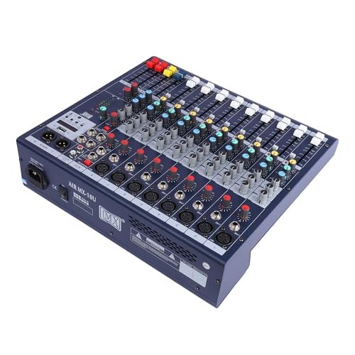 MX 10-Channel Professional Audio Mixer with Bluetooth, USB, MP3 Playback & Stereo/Mic Line Inputs – DJ Console for Live Sound, Recording, and Karaoke - Image 3