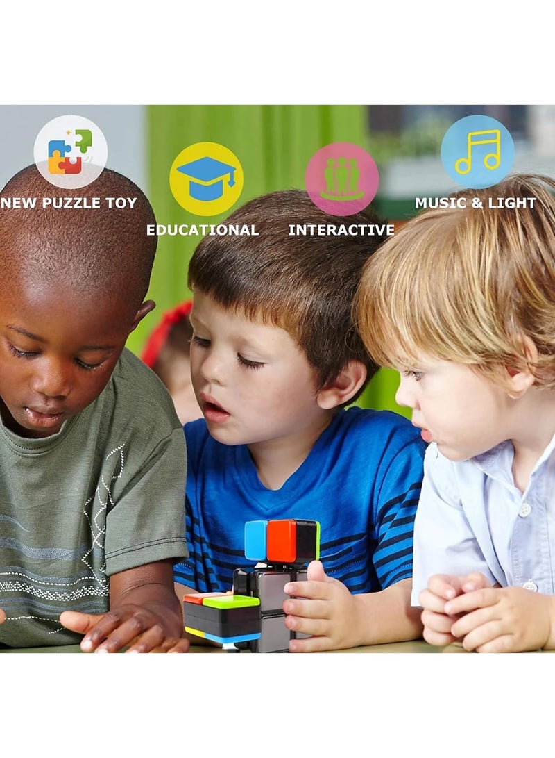 MAGIC VAULT لعبة مكعب الموسيقى السحري الإلكتروني للأطفال 6-12 | لعبة تفاعلية بالصوت والضوء | تحدي الذاكرة والدماغ - Image 3