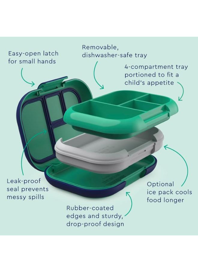 Bentgo 4 Compartments Kids Chill Lunch Box - Green  - Image 5