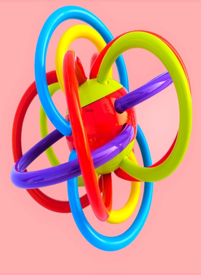 Samip Loops Teething Ring - Teether Rings with Rattle Sound Toys for New Born Baby, Silicone Rings Loop Teether for Baby, Infant Teething Ring Toys (Multicolor) - Image 1