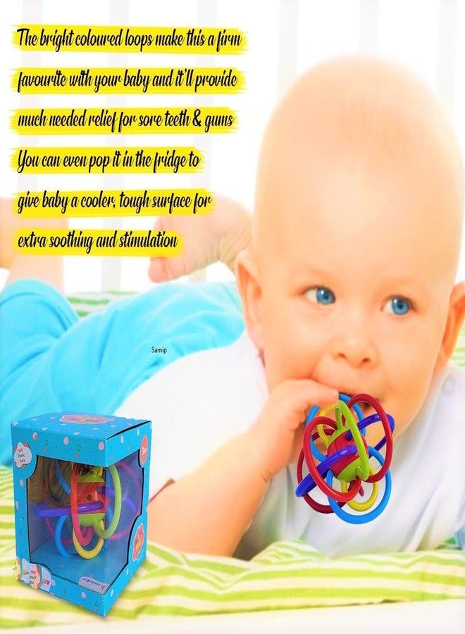 Samip Loops Teething Ring - Teether Rings with Rattle Sound Toys for New Born Baby, Silicone Rings Loop Teether for Baby, Infant Teething Ring Toys (Multicolor) - Image 5