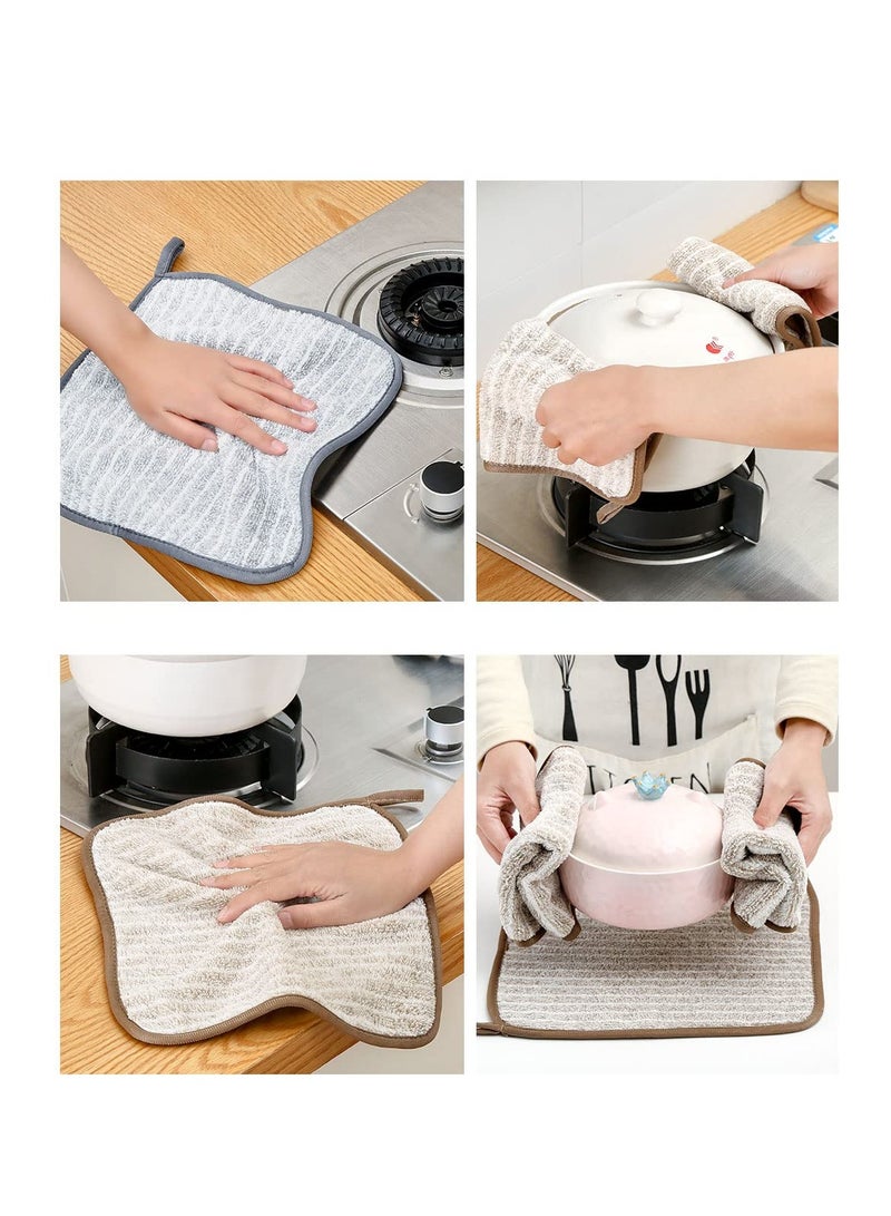 SYOSI 10 عبوات من مناشف التنظيف المصنوعة من الألياف الدقيقة، متعددة الألوان، مناشف لينة وسميكة، قطع قماش للتنظيف من الغبار لمستلزمات تنظيف النوافذ للمنزل والمطبخ والسيارة، مناشف ألياف دقيقة متعددة الاستخدامات، قطع قماش ناعمة للأطباق - Image 3