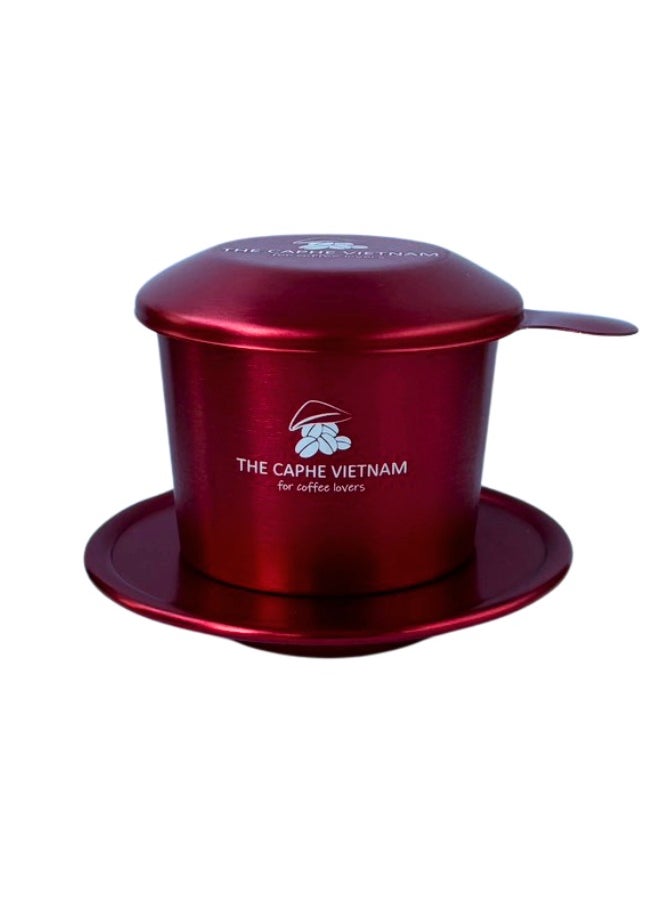 The Caphe Vietnam Coffee Phin Filter - Made with Aluminium | Red Vietnamese Phin Filter | Drip Coffee Maker | Reusable Filters  - Image 1