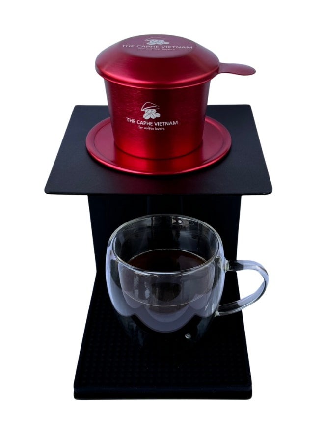 The Caphe Vietnam Coffee Phin Filter - Made with Aluminium | Red Vietnamese Phin Filter | Drip Coffee Maker | Reusable Filters  - Image 5