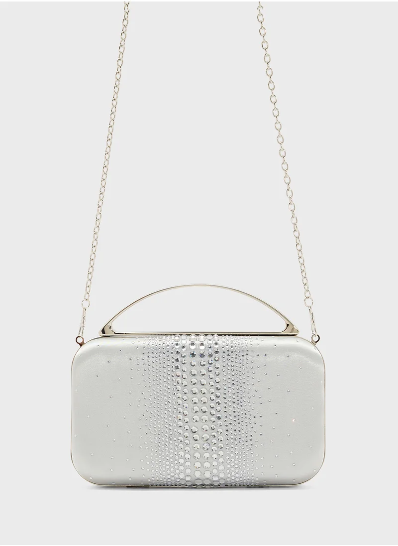 ايلا ليمتد اديشن Diamante Clutch With Metal Handle