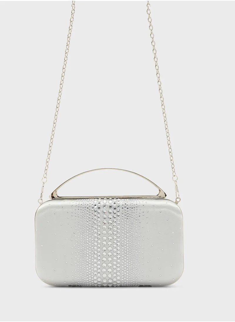 ايلا ليمتد اديشن Diamante Clutch With Metal Handle
