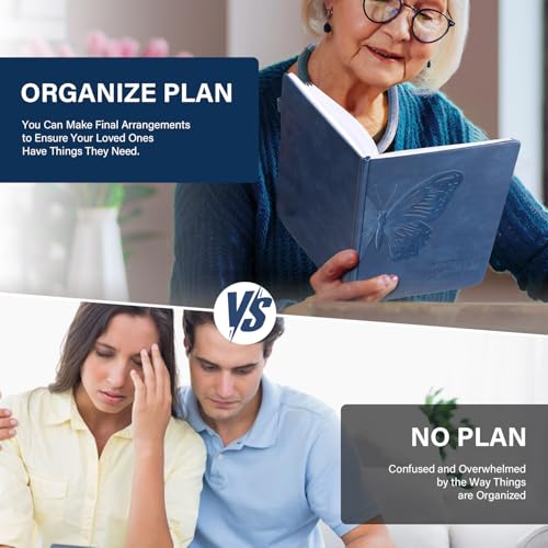 Molekaus End of Life Planner: Estate Planning Organizer with Tabs - End of Life Organizer for Final Arrangements & Important Affairs with Large Print - 120GSM Thick Paper - 7'' x 10'' (Blue) - Image 2