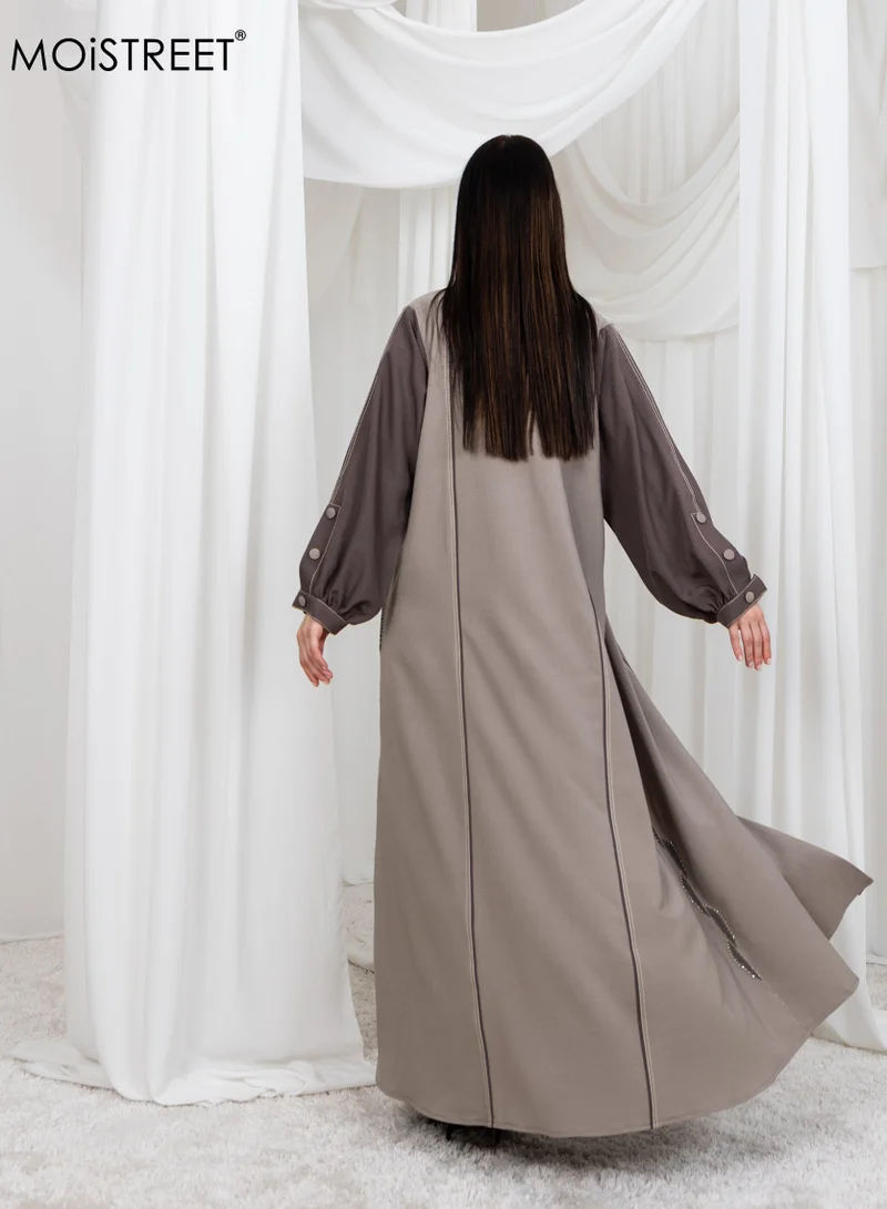Moistreet MOiSTREET Melange Embroidery Abaya