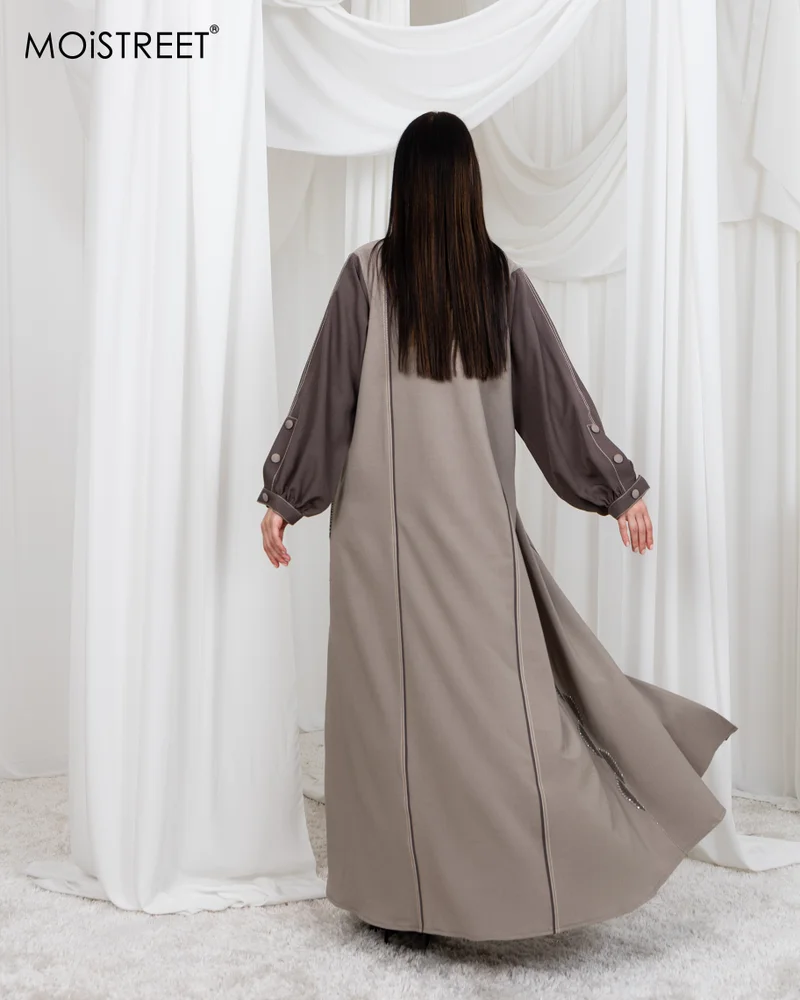 Moistreet MOiSTREET Melange Embroidery Abaya
