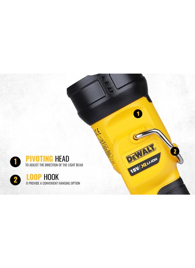 DEWALT Dewalt DCL040XJ 18 Volt Liion XR Cordless LED Pivot Light with 110 Lumen Output and 6 Hrs runtime on Single Battery Charge Bare Tool  - Image 4