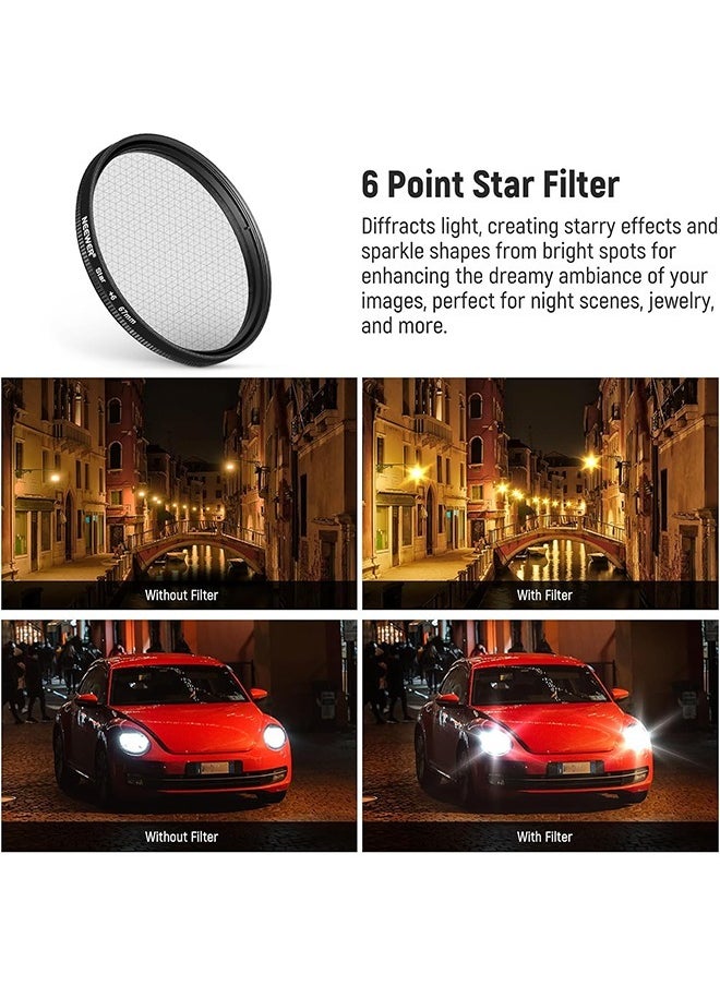 Neewer - NEEWER Clip On 67mm Phone ND Filter Kit, Upgraded Lens Clip Cold Shoe Mount/Locking Knob, CPL/ND32/6 Point Star/4 Graduated Color Filter Compatible with iPhone 16 15 Pro Max Plus 14 13 Samsung S23 S24 - Image 1