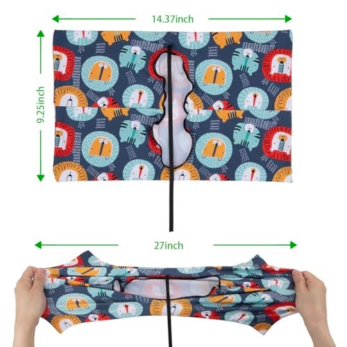 ARTLYMERS 7 Pack Stretchable Book Covers, Jumbo Book Sleeves for Textbook Hardcover Books up to 9 x 11 Inches, Reusable, Washable and Protective Textbook Covers for School Kids Boys Girls - Image 3