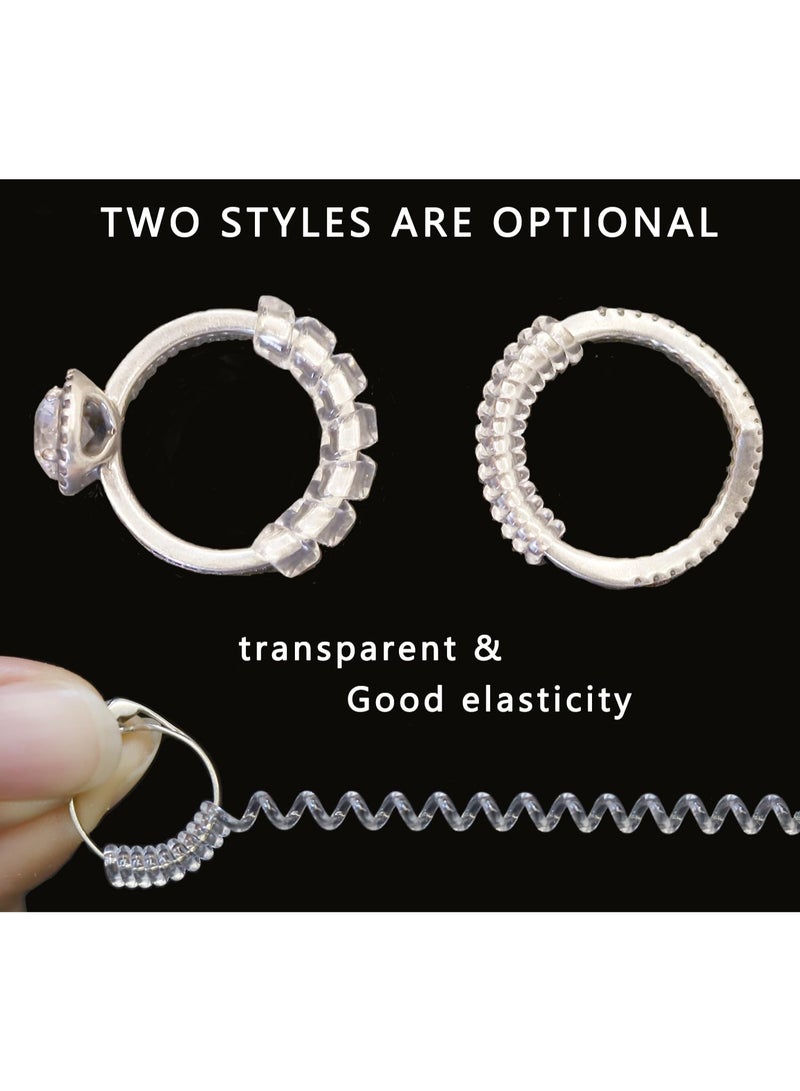 NXT Ring Sizer Adjuster for Loose Rings, 16 Pack 4 Sizes Invisible Ring Guards for Women and Men,Clear Silicone Ring Size Adjuster,Ring Resizer Tightener Spiral Ring Spacers Fitter - Image 3