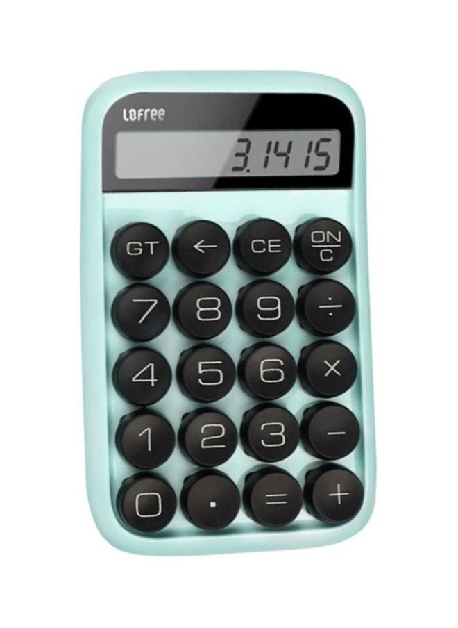 NIBEMINENT Jelly Bean Mechanical Handheld Calculator Sky blue/Black  - Image 1