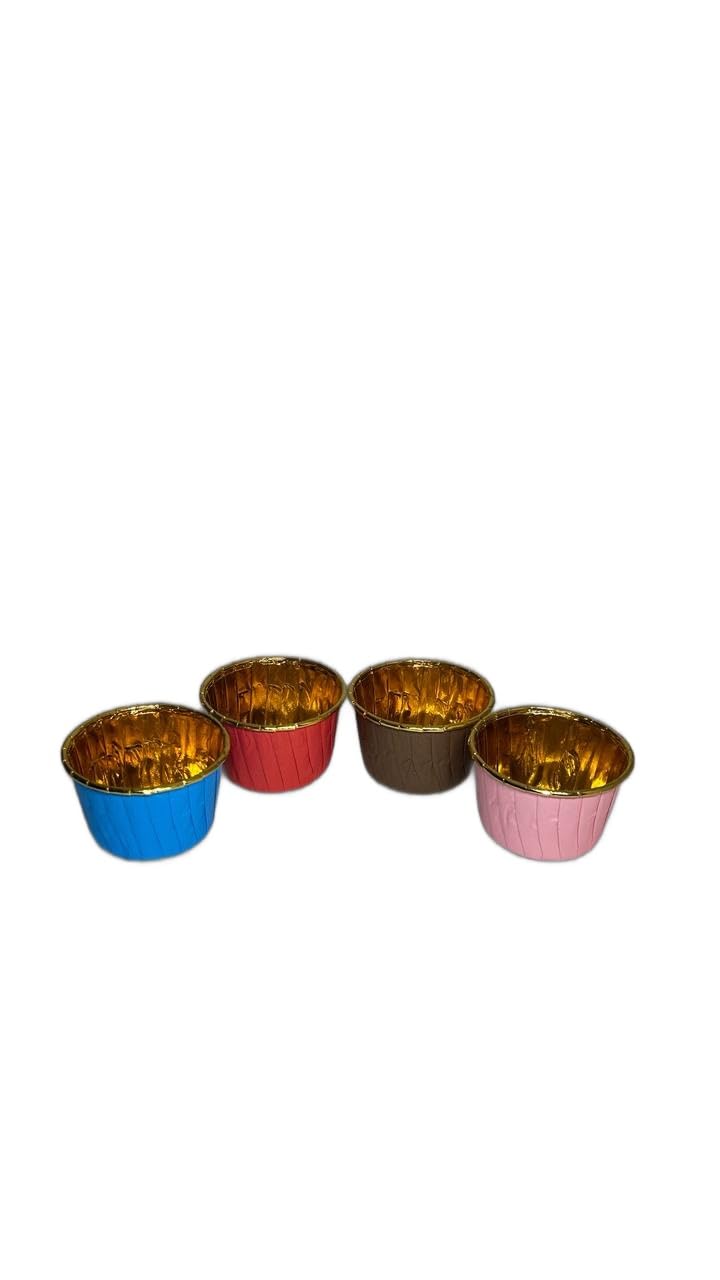Baekence Baekence Choco Lava Mould Cake Mould Chocolava Baking Mould Mix chocolava Golden Pack of 100 pcs