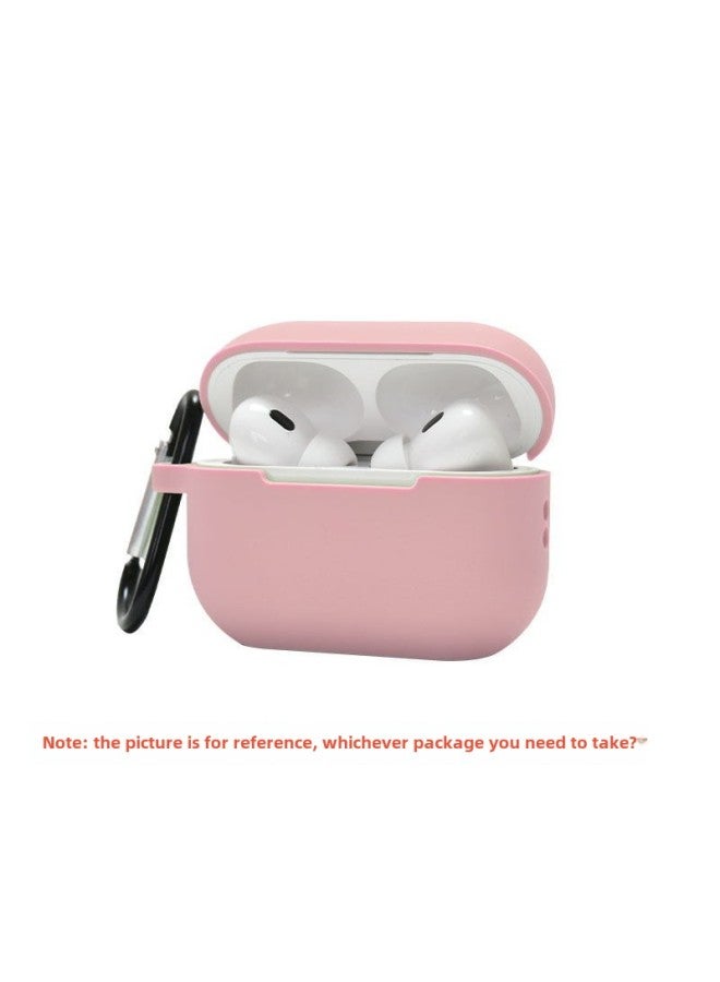 Airpodspro Earphone Case For Apple 3 Generation Bluetooth Headset Protective Cover Airpods Series Protective Shell-Color:Pink-Applicable Model:Airpods Pro2 OPP Packing Carabiner  - Image 1