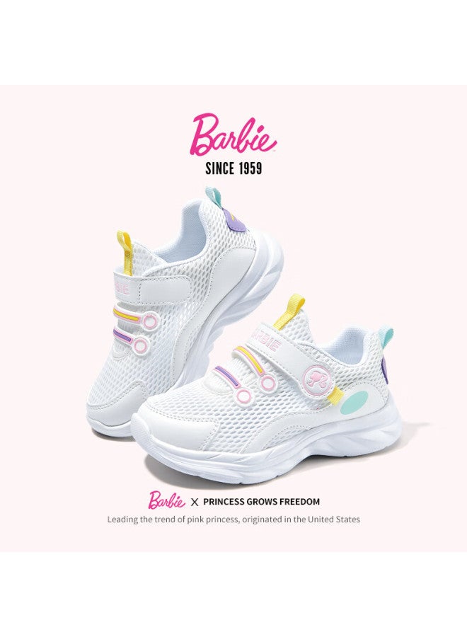 Barbie Kids Summer Sports Shoes Girls Mesh Sneakers Breathable White Shoes Da6301 White 33 - Image 5