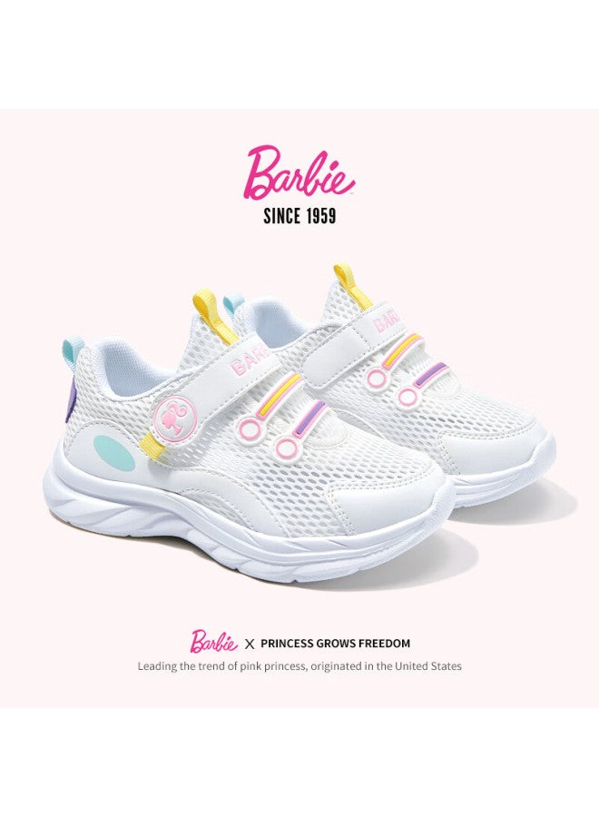 Barbie Kids Summer Sports Shoes Girls Mesh Sneakers Breathable White Shoes Da6301 White 33 - Image 3