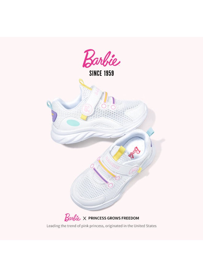 Barbie Kids Summer Sports Shoes Girls Mesh Sneakers Breathable White Shoes Da6301 White 33 - Image 2