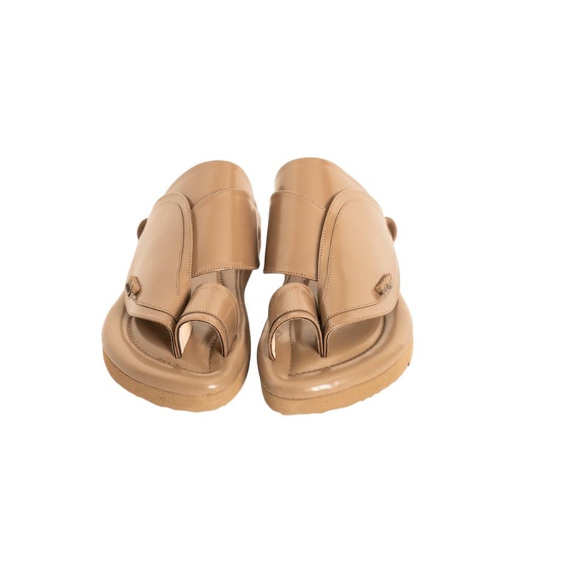 Plain Design Arabic Sandal For Men, Handmade Men's Traditional Sandals With Comfortable Sole, Simple, Elegant And Classic Casual Arabic Sandals For Everyday Wear. - Image 5