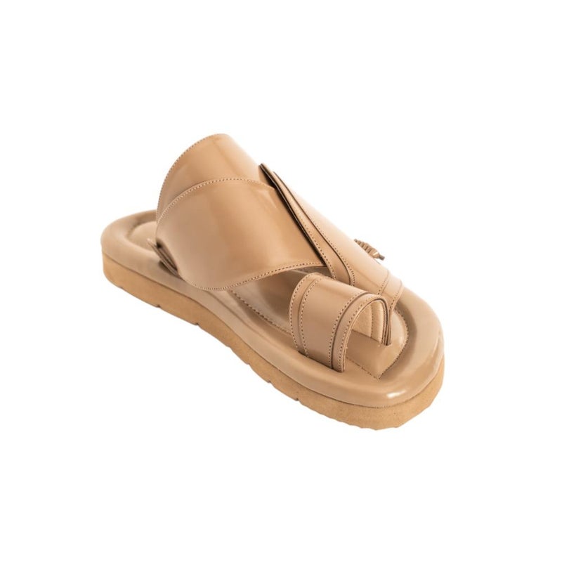 Plain Design Arabic Sandal For Men, Handmade Men's Traditional Sandals With Comfortable Sole, Simple, Elegant And Classic Casual Arabic Sandals For Everyday Wear. - Image 3