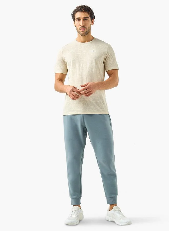 ADOT by Splash Textured Crew Neck Performance T-shirt