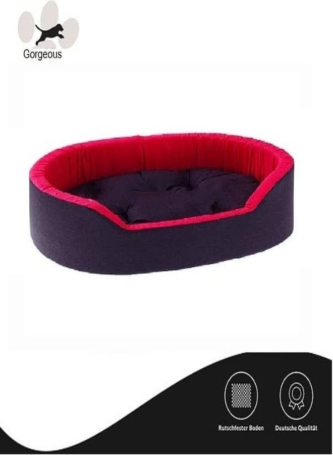 Gorgeous Super Soft Reversable Dual (Dog and Cat Bed)-Small (Red-Black, XL) - Image 2