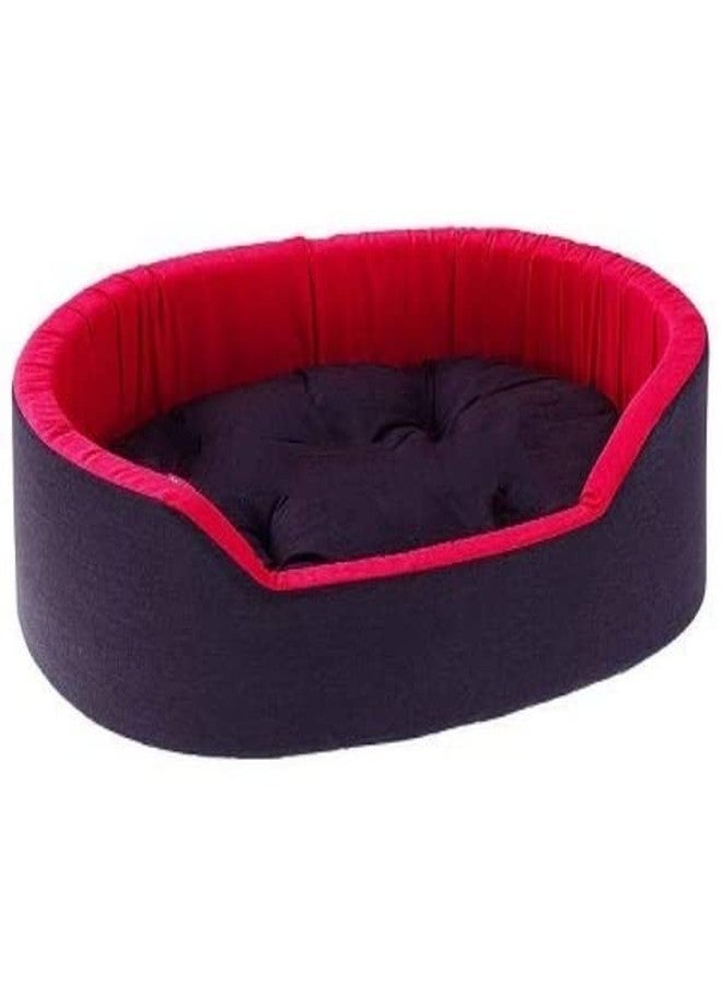 Gorgeous Super Soft Reversable Dual (Dog and Cat Bed)-Small (Red-Black, XL) - Image 1