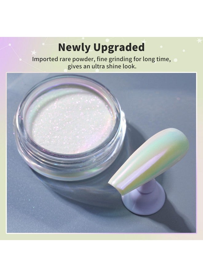 بريتي ديفا بودرة أظافر بريتي ديفا أورورا كروم - بودرة أظافر مونلايت كروم مع بودرة معدنية متعددة الألوان متغيرة اللون وتأثير المرآة، بودرة أظافر بصبغة قزحية اللون بتأثير أصفر ساحر - Image 3