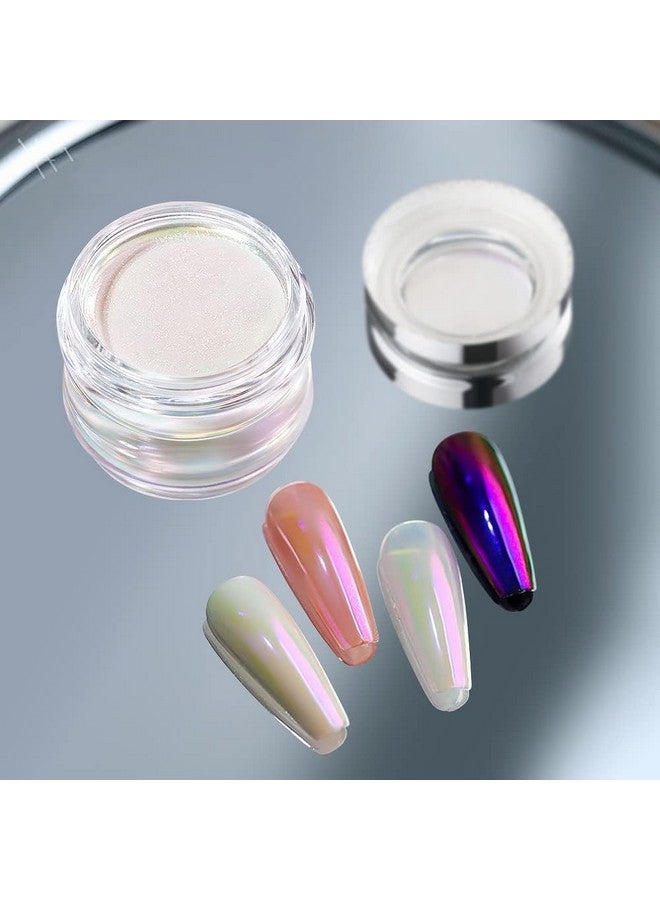 بريتي ديفا بودرة أظافر بريتي ديفا أورورا كروم - بودرة أظافر مونلايت كروم مع بودرة معدنية متعددة الألوان متغيرة اللون وتأثير المرآة، بودرة أظافر بصبغة قزحية اللون بتأثير أصفر ساحر - Image 1