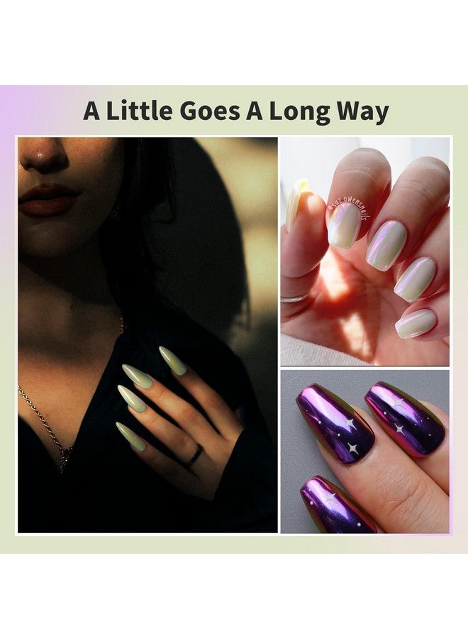 بريتي ديفا بودرة أظافر بريتي ديفا أورورا كروم - بودرة أظافر مونلايت كروم مع بودرة معدنية متعددة الألوان متغيرة اللون وتأثير المرآة، بودرة أظافر بصبغة قزحية اللون بتأثير أصفر ساحر - Image 5