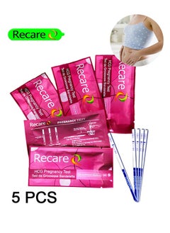Recare Early Pregnancy Test Strip 5 Pcs, HCG Pregnancy Test Stick, Early Pregnancy Test Strip, Single Use Home Pregnancy Test, Fast and Accurate Test Results  - Image 1