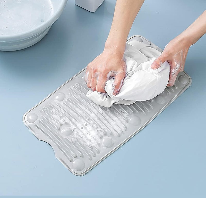 JEJDA JEJDA Rollable Foldable clothes washing board Portable Travel Mini cloth washing board can be used with cloth washing stone AntiSlip washing board for clothes good for baby cloth washing mop - Image 2