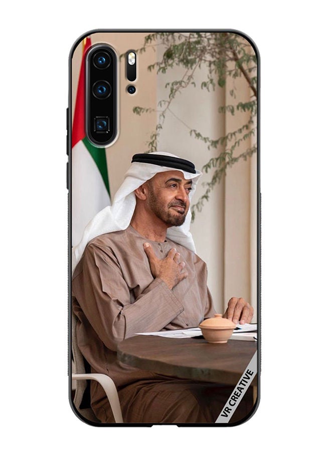 VR CREATIVE غطاء حماية لهاتف هواوي P30 برو بتصميم الشيخ محمد بن زايد آل نهيان متعدد الألوان - Image 1